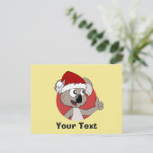 Briefkaart kerstkoala cartoon (Staand voorkant)