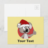Briefkaart kerstkoala cartoon (Voorkant / Achterkant)