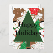 Briefkaart kerstkoekjes (Voorkant / Achterkant)