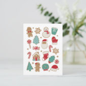 Briefkaart kerstkoekjes (Staand voorkant)