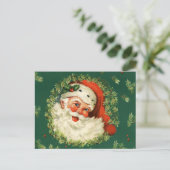 Briefkaart:  Kerstman Feestdagenkaart (Staand voorkant)