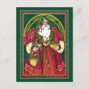 Briefkaart: Kerstman - Kerstman - Zonnewende Feestdagenkaart