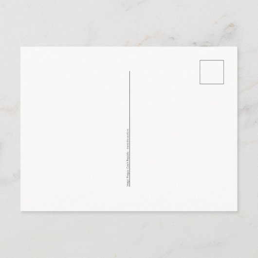 Briefkaart kerstnacht Praag in Tsjechië (Achterkant)