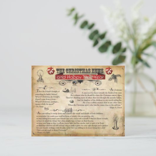 Briefkaart kerstnieuws (Staand voorkant)