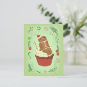 Briefkaart kerstontbijtbrood (Staand voorkant)