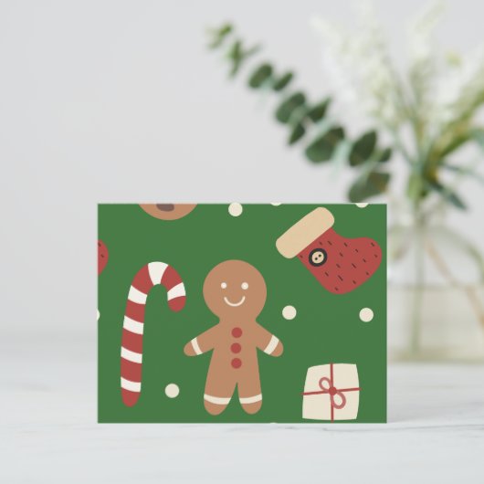 Briefkaart kerstontbijtbrood (Staand voorkant)