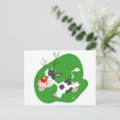 Briefkaart kerstrendieren (Staand voorkant)