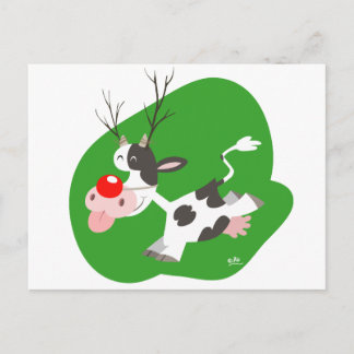 Briefkaart kerstrendieren