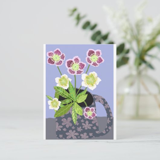 Briefkaart kerstRoos (Staand voorkant)