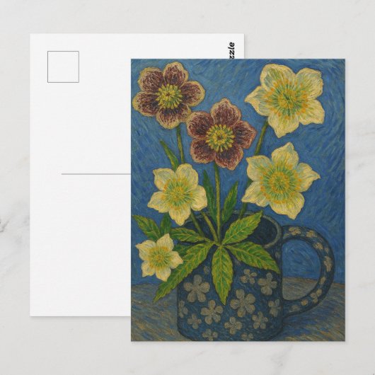 Briefkaart kerstRoos (Voorkant / Achterkant)