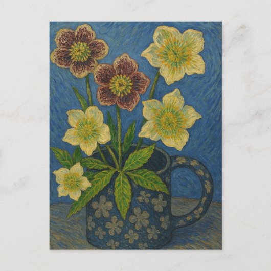 Briefkaart kerstRoos (Voorkant)