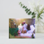 Briefkaart kerstsneeuwval (Staand voorkant)