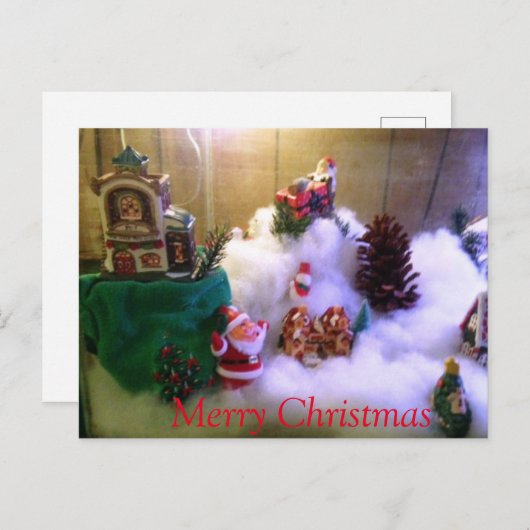 Briefkaart kerstsneeuwval (Voorkant / Achterkant)