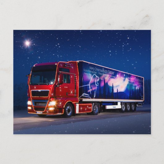 Briefkaart kersttruck (Voorkant)