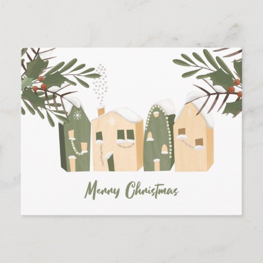 Briefkaart kerstwoningen (Voorkant)