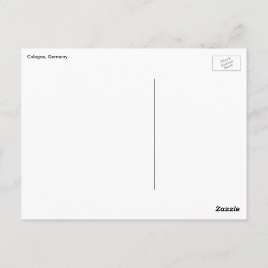 Briefkaart Keulen Cathedral (Achterkant)