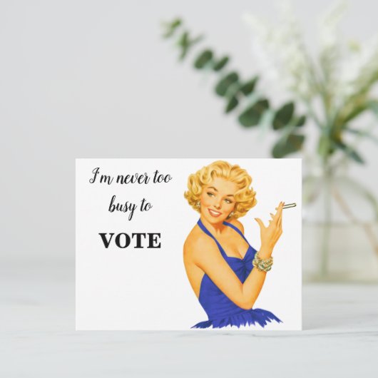 Briefkaart kiezerherinnering (Staand voorkant)