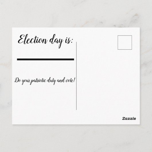 Briefkaart kiezerherinnering (Achterkant)