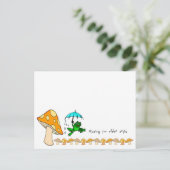 Briefkaart Kikkikker — paddenstoel (Staand voorkant)