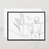 Briefkaart - Kind en bellen (Voorkant / Achterkant)