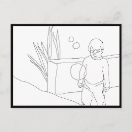 Briefkaart - Kind en bellen