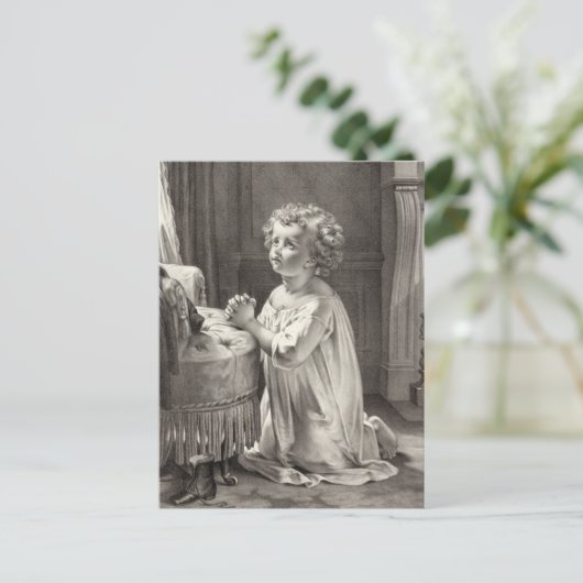 briefkaart "Kindergebed" (Staand voorkant)