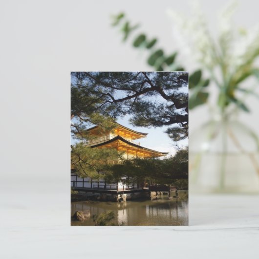 Briefkaart Kinkakuji (het Gouden Pavilion) (Staand voorkant)