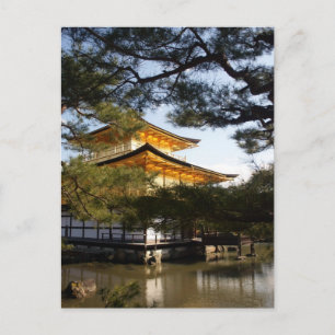 Briefkaart Kinkakuji (het Gouden Pavilion)