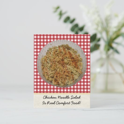 Briefkaart kippen Noodle (Staand voorkant)