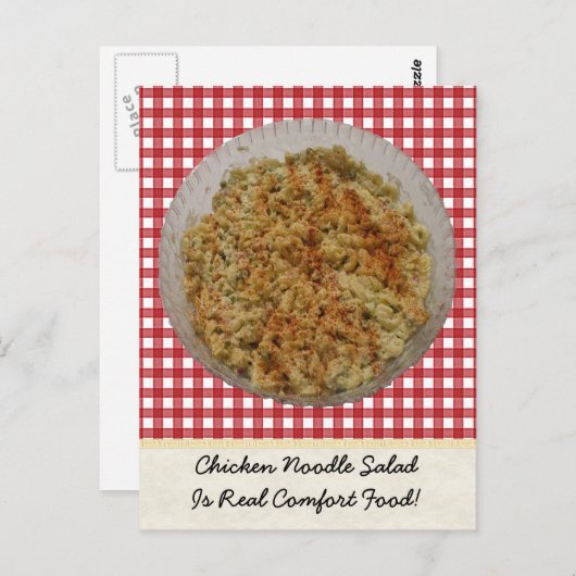 Briefkaart kippen Noodle (Voorkant / Achterkant)