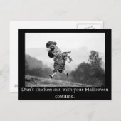 Briefkaart kippen uit Halloween (Voorkant / Achterkant)