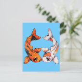 Briefkaart Kisser Koi (Staand voorkant)