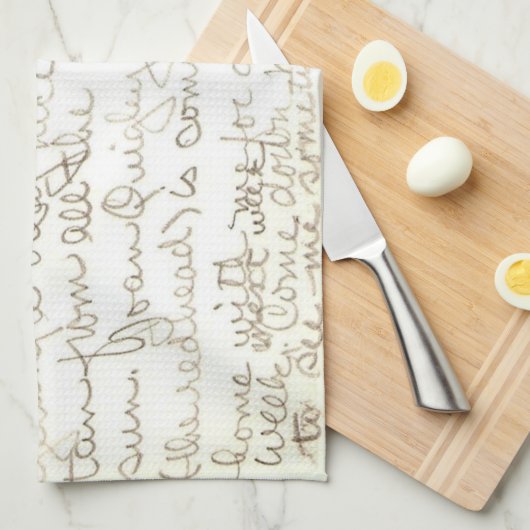 Briefkaart Kitchen Towel Theedoek (Quarter Fold)