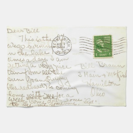 Briefkaart Kitchen Towel Theedoek (Horizontaal)