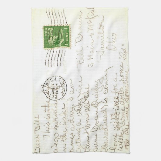 Briefkaart Kitchen Towel Theedoek (Verticaal)