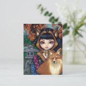 briefkaart "Kitsune" (Staand voorkant)