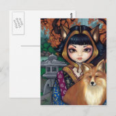 briefkaart "Kitsune" (Voorkant / Achterkant)