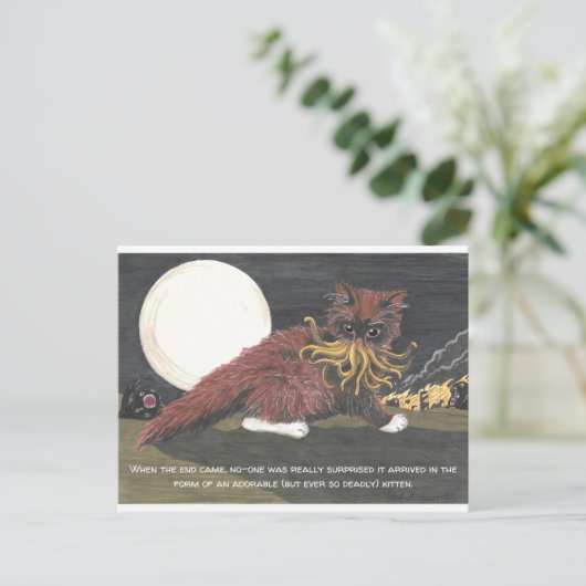 Briefkaart: Kitten F'tagn Briefkaart (Staand voorkant)