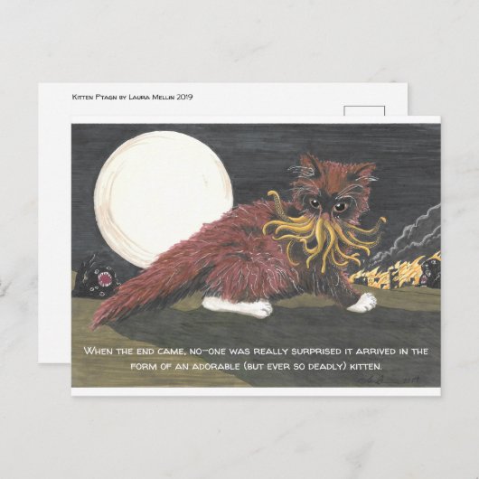 Briefkaart: Kitten F'tagn Briefkaart (Voorkant / Achterkant)