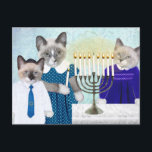 Briefkaart Kittens' Hanukkah<br><div class="desc">Het is Hanukkah,  en onze kittens lichten de menorah aan en vieren het festival van lichten op dit grillige briefkaart.</div>