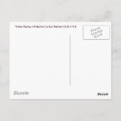 Briefkaart: "Kittens spelen met kevers" Briefkaart (Achterkant)