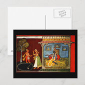 Briefkaart-Klassieke Art-Indischer Maler 22 Briefkaart (Voorkant / Achterkant)