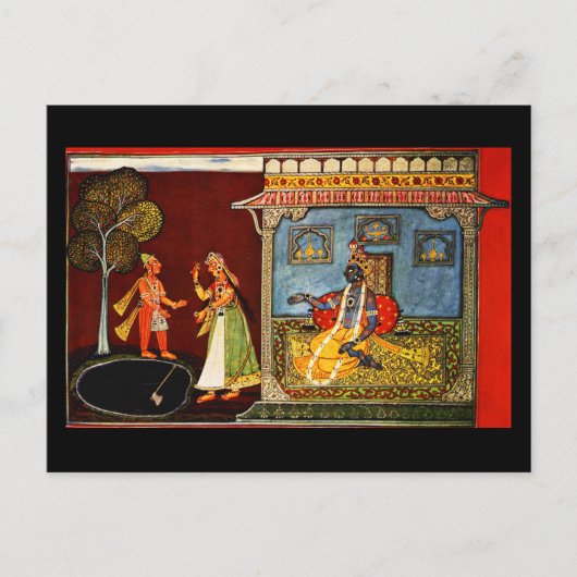 Briefkaart-Klassieke Art-Indischer Maler 22 Briefkaart (Voorkant)