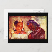 Briefkaart-Klassieke Art-Indischer Maler 2 Briefkaart (Voorkant / Achterkant)