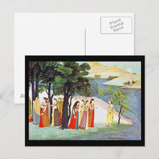 Briefkaart-Klassieke Art-Indischer Maler 9 Briefkaart (Voorkant / Achterkant)