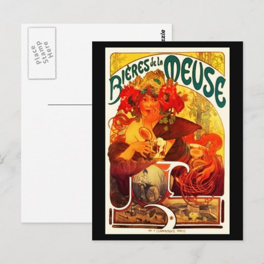 Briefkaart-Klassieke/ Art-Mucha 21 Briefkaart (Voorkant / Achterkant)