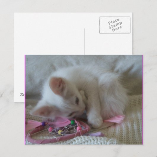 Briefkaart klein meisje Kat #2 (Voorkant / Achterkant)