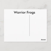 briefkaart "Kleine Wereld" Warrior Kikkers (Achterkant)