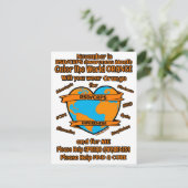 BRIEFKAART... Kleur het Sinaasappel van de Wereld. Briefkaart (Staand voorkant)