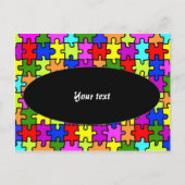 briefkaart "kleurige puzzelpuzzel" (Voorkant)